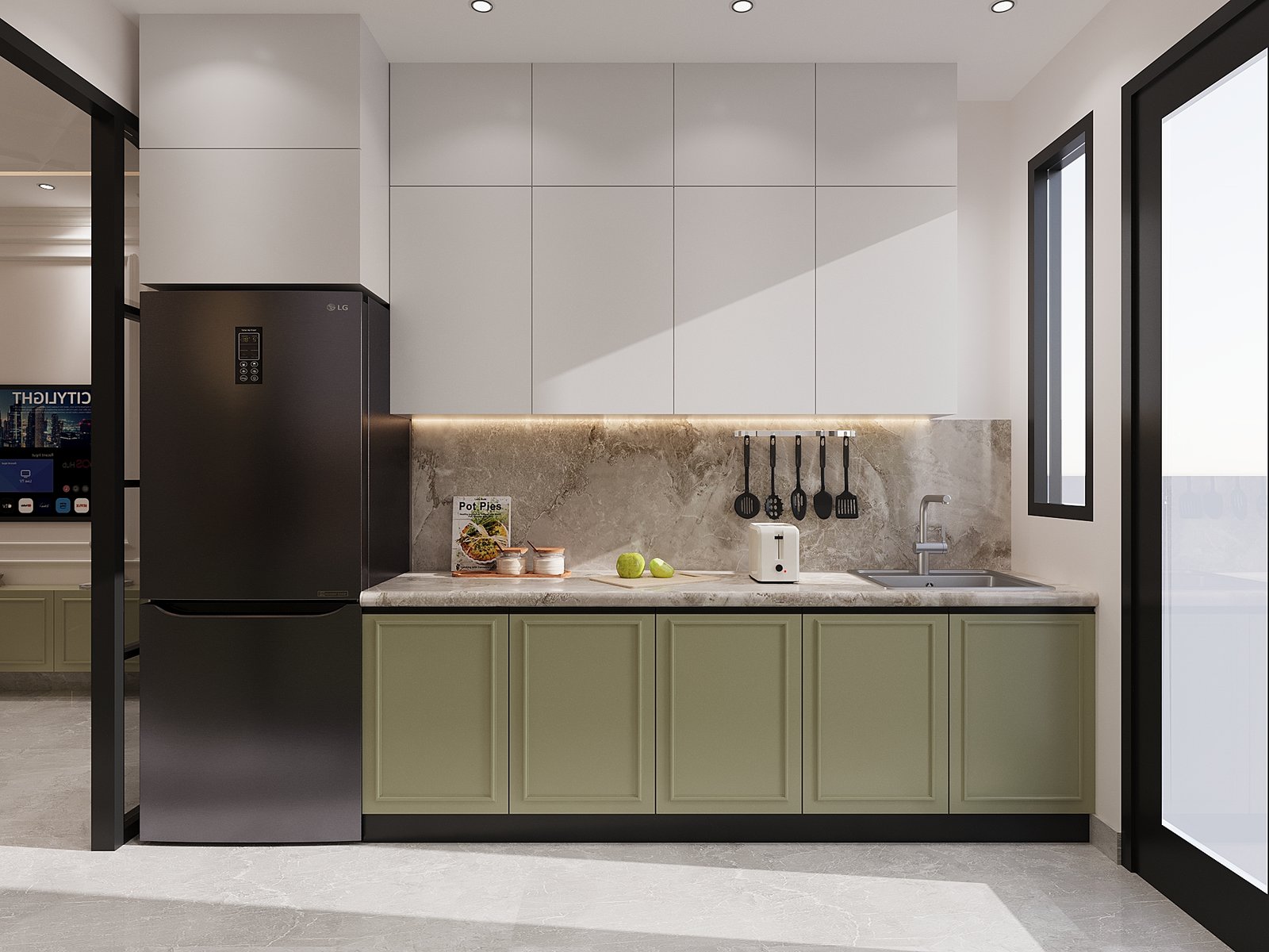 Modular Kitchen Left View